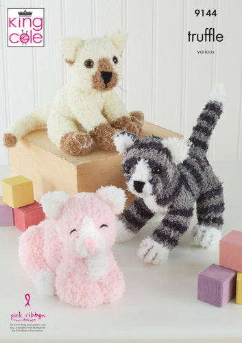 King Cole Truffle Knitting Pattern - Cats (9144)