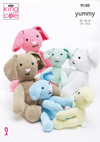 King Cole Yummy Knitting Pattern - Bunny Rabbits (9150)
