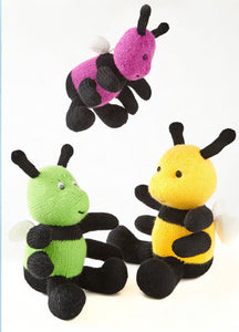 King Cole Double Knit Knitting Pattern - Bumble Bees (9158)