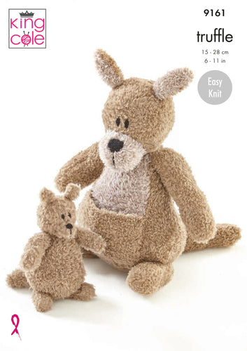 King Cole Double Knit Knitting Pattern  Kangaroo & Joey (9161)