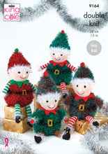 Load image into Gallery viewer, King Cole Tinsel &amp; DK Knitting Pattern - Playful Elves (9164)