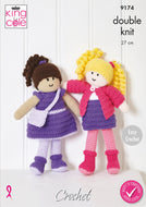 King Cole Amigurumi Crochet Pattern – Doll Toys (9174)