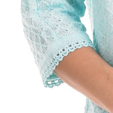 Load image into Gallery viewer, https://images.esellerpro.com/2278/I/124/174/BJ22611-slenderella-ladies-womens-bed-jacket-collar-crochet-trim-mint-green-close-up-2.jpg