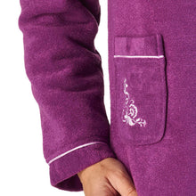Load image into Gallery viewer, https://images.esellerpro.com/2278/I/164/896/BJ2325-slenderella-ladies-embroidered-boucle-fleece-bed-jacket-plum-close-up-2.jpg