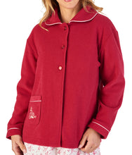 Load image into Gallery viewer, https://images.esellerpro.com/2278/I/164/896/BJ2325-slenderella-ladies-embroidered-boucle-fleece-bed-jacket-raspberry.jpg