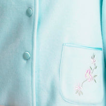 Load image into Gallery viewer, https://images.esellerpro.com/2278/I/120/550/BJ44601-slenderella-ladies-womens-floral-embroidery-bed-jacket-mint-green-close-up.jpg