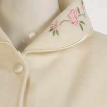 Load image into Gallery viewer, https://images.esellerpro.com/2278/I/120/550/BJ44601-slenderella-ladies-womens-floral-embroidery-bed-jacket-vanilla-cream-close-up-2.jpg