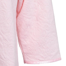 Load image into Gallery viewer, https://images.esellerpro.com/2278/I/138/907/BJ7300-slenderella-button-up-shawl-collar-mock-quilt-floral-bed-jacket-pink-close-up-2.jpg