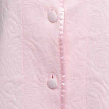 Load image into Gallery viewer, https://images.esellerpro.com/2278/I/138/907/BJ7300-slenderella-button-up-shawl-collar-mock-quilt-floral-bed-jacket-pink-close-up-3.jpg