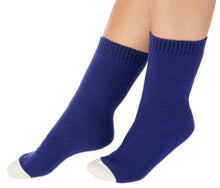 Load image into Gallery viewer, https://images.esellerpro.com/2278/I/226/537/BS183-slenderella-ladies-waffle-knit-bed-socks-navy.jpg