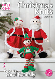 King Cole Christmas knits book 11 - Santa, Mrs Clause & Elf family