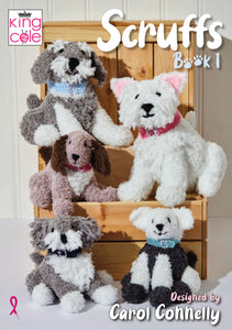 King Cole Scruffs Book 1 - Dog Knitting Booklet By Carol Connelly