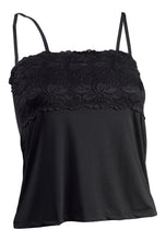 Load image into Gallery viewer, https://images.esellerpro.com/2278/I/168/078/GL2715-slenderella-gaspe-ladies-floral-lace-cami-vest-black.jpg