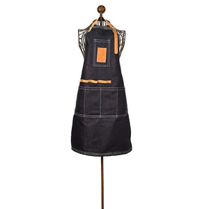 Denim Tool Garden Apron with 4 Pockets & Faux Suede Ties (83cm x 65cm)