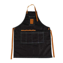 Load image into Gallery viewer, Denim Tool Garden Apron with 4 Pockets &amp; Faux Suede Ties (83cm x 65cm)