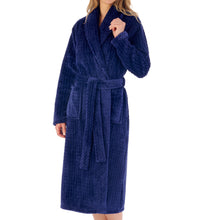 Load image into Gallery viewer, https://images.esellerpro.com/2278/I/223/311/HC02318-slenderella-ladies-zig-zag-wrap-robe-navy-1.jpg