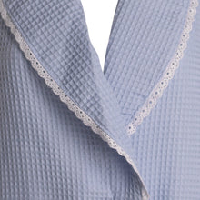 Load image into Gallery viewer, https://images.esellerpro.com/2278/I/150/751/HC1301-slenderella-ladies-waffle-bath-robe-dressing-gown-blue-close-up-1.jpg