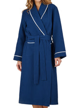 Load image into Gallery viewer, https://images.esellerpro.com/2278/I/150/751/HC1301-slenderella-ladies-waffle-bath-robe-dressing-gown-navy.jpg