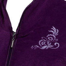 Load image into Gallery viewer, https://images.esellerpro.com/2278/I/165/086/HC2327-slenderella-ladies-zip-up-boucle-fleece-dressing-gown-plum-close-up-1.jpg