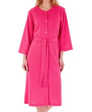 Load image into Gallery viewer, https://images.esellerpro.com/2278/I/192/179/HC3302-slenderella-ladies-button-robe-dressing-gown-raspberry.jpg