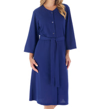 Load image into Gallery viewer, https://images.esellerpro.com/2278/I/192/179/HC3302-slenderella-ladies-waffle-button-dressing-gown-navy-1.jpg