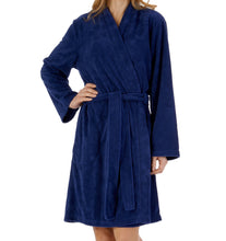 Load image into Gallery viewer, https://images.esellerpro.com/2278/I/217/064/HC3305-slenderella-embossed-floral-wrap-robe-navy.jpg