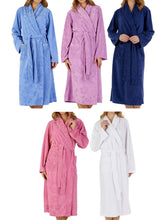 Load image into Gallery viewer, https://images.esellerpro.com/2278/I/177/276/HC3307-slenderella-ladies-womens-floral-embossed-shawl-collar-robe-2022-group-image.jpg