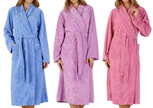 Load image into Gallery viewer, https://images.esellerpro.com/2278/I/177/276/HC3307-slenderella-ladies-womens-floral-embossed-shawl-collar-robe-group-image.jpg
