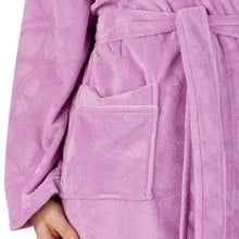 Load image into Gallery viewer, https://images.esellerpro.com/2278/I/177/276/HC3307-slenderella-ladies-womens-floral-embossed-shawl-collar-robe-lilac-close-up-2.jpg