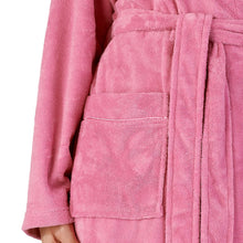 Load image into Gallery viewer, https://images.esellerpro.com/2278/I/177/276/HC3307-slenderella-ladies-womens-floral-embossed-shawl-collar-robe-pink-close-up-2.jpg