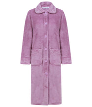 Load image into Gallery viewer, https://images.esellerpro.com/2278/I/182/469/HC4301-slenderella-ladies-button-up-robe-dressing-gown-house-coat-heather.jpg