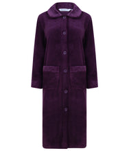 Load image into Gallery viewer, https://images.esellerpro.com/2278/I/182/469/HC4301-slenderella-ladies-button-up-robe-dressing-gown-house-coat-plum.jpg