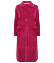 Load image into Gallery viewer, https://images.esellerpro.com/2278/I/182/469/HC4301-slenderella-ladies-button-up-robe-dressing-gown-house-coat-raspberry.jpg