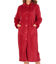 Load image into Gallery viewer, https://images.esellerpro.com/2278/I/182/469/HC4301-slenderella-ladies-button-up-robe-dressing-gown-house-coat-red.jpg
