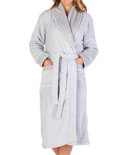 Load image into Gallery viewer, https://images.esellerpro.com/2278/I/182/714/HC4302-slenderella-ladies-shawl-collar-robe-dressing-gown-house-coat-grey.jpg