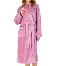 Load image into Gallery viewer, https://images.esellerpro.com/2278/I/182/714/HC4302-slenderella-ladies-shawl-collar-robe-dressing-gown-house-coat-heather.jpg
