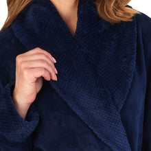 Load image into Gallery viewer, https://images.esellerpro.com/2278/I/182/714/HC4302-slenderella-ladies-shawl-collar-robe-dressing-gown-house-coat-navy-close-up-1.jpg