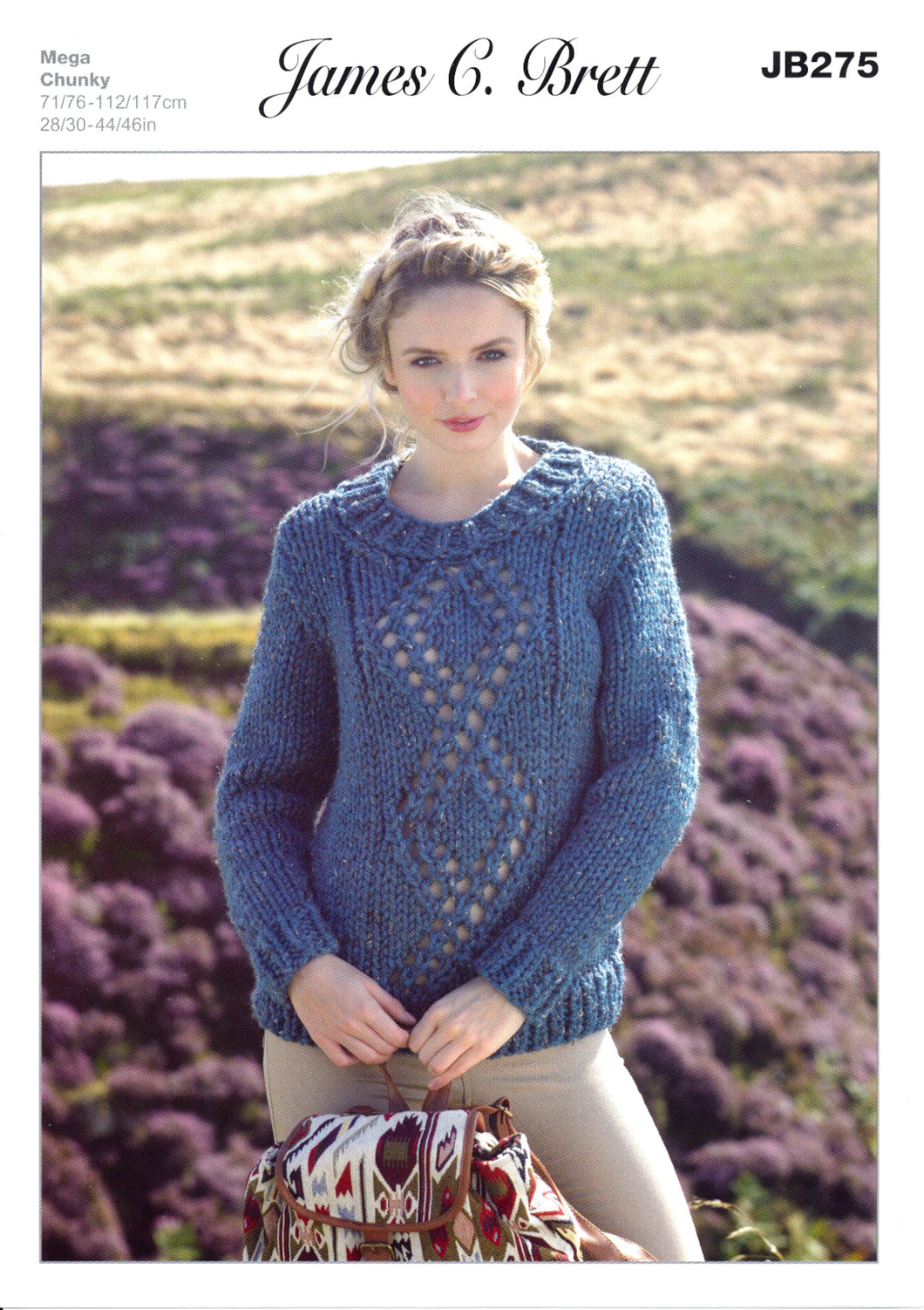 James Brett Mega Chunky Knitting Pattern - Ladies Sweater (JB275)
