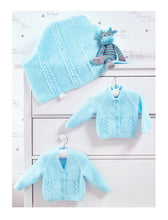 Load image into Gallery viewer, James Brett Double Knitting Pattern - Baby Cardigans &amp; Blanket (JB515)