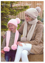 Load image into Gallery viewer, James Brett Double &amp; Chunky Knitting Pattern - Hat &amp; Scarf Set (JB519)