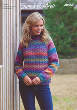 Load image into Gallery viewer, James Brett Chunky Knitting Pattern - Ladies Sweater (JB553)