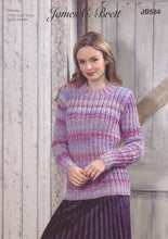 Load image into Gallery viewer, James Brett Chunky Knitting Pattern - Ladies Sweater (JB584)