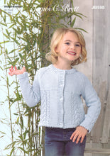 Load image into Gallery viewer, James Brett Double Knitting Pattern - Girls Cardigan (JB598)