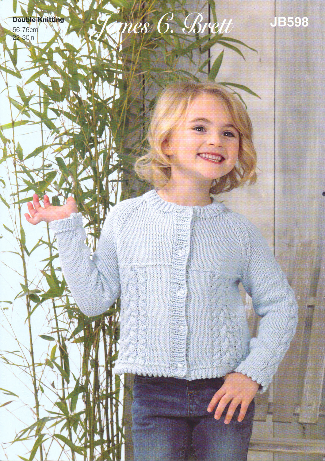 James Brett Double Knitting Pattern - Girls Cardigan (JB598)