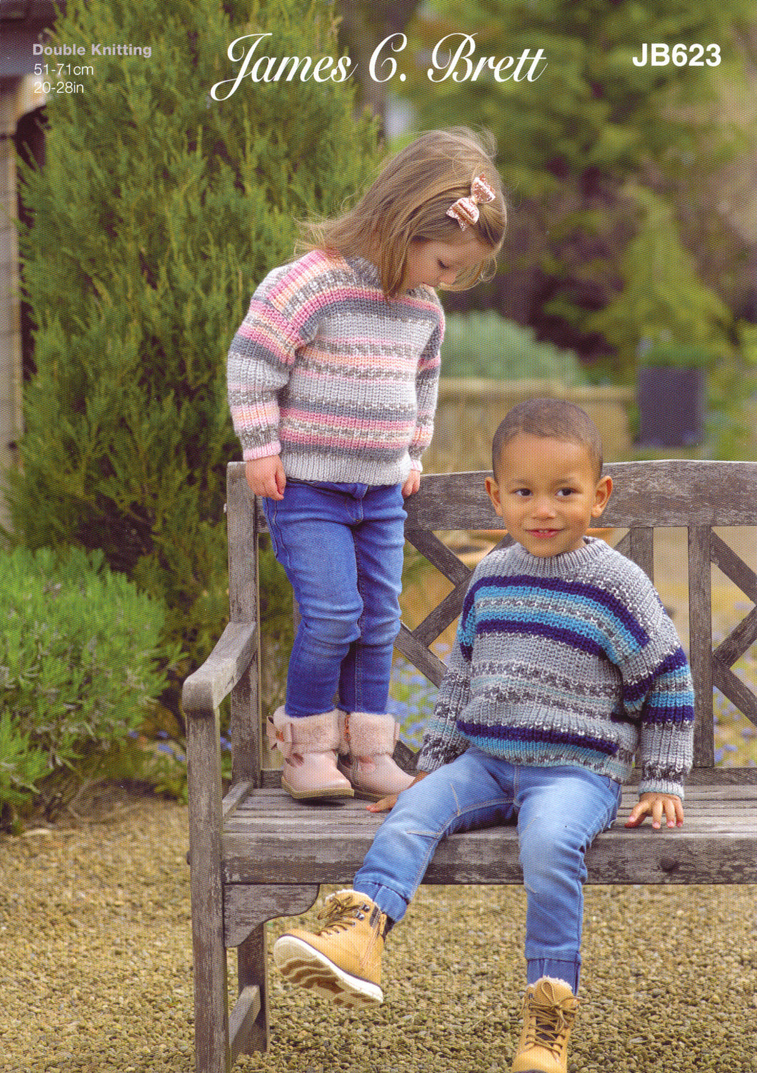 James Brett Double Knitting Pattern - Childrens Sweater (JB623)