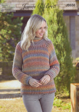Load image into Gallery viewer, James Brett Chunky Knitting Pattern - Ladies Sweaters (JB656)