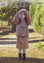 Load image into Gallery viewer, James Brett Chunky Knitting Pattern - Girls Jacket &amp; Accessories (JB657)