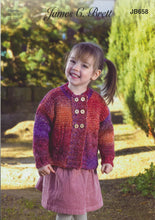 Load image into Gallery viewer, James Brett Chunky Knitting Pattern - Childrens Sweater &amp; Cardigan (JB658)