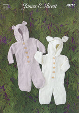 Load image into Gallery viewer, James Brett Chunky Knitting Pattern - Baby Bear or Rabbit All in One (JB710)