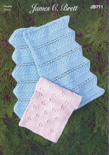 Load image into Gallery viewer, James Brett Chunky Knitting Pattern - Baby Blankets (JB711)